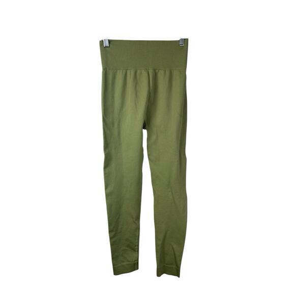 We Wore What Women's Ribbed Seamless Leggings StretchSage Green‎ Size S, NWOT - Picture 4 of 10